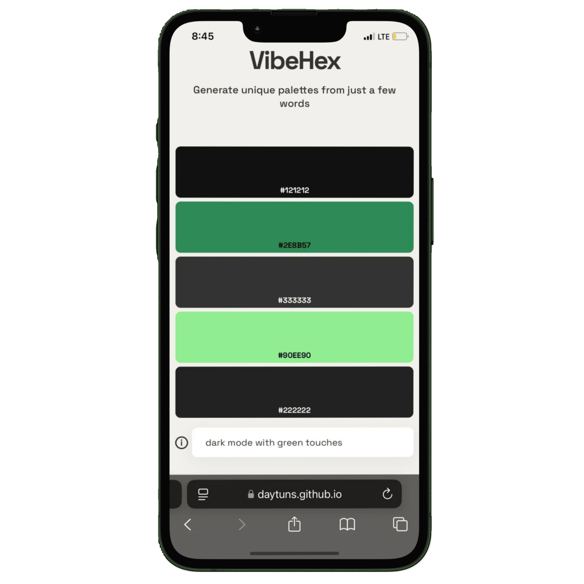VibeHex Phone View